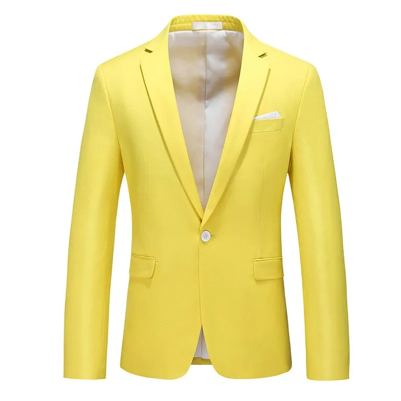 CGSUITS Men's Fashion Luxury Style Solid Color Design Premium Quality Light Blue Sky Blue Blazer Suit Jacket