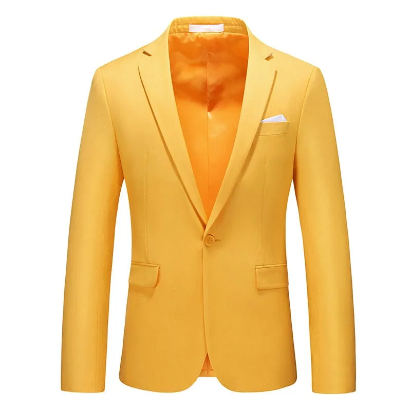 CGSUITS Men's Fashion Luxury Style Solid Color Design Premium Quality Light Blue Sky Blue Blazer Suit Jacket