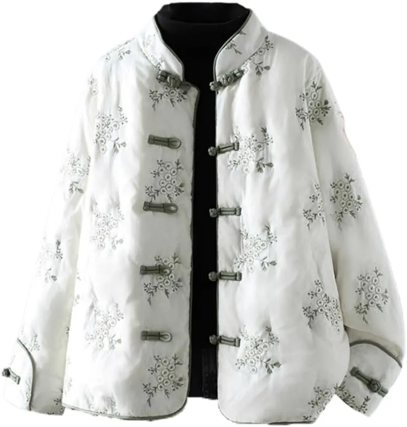 Chinese style cotton padded jacket womens winter coat small
