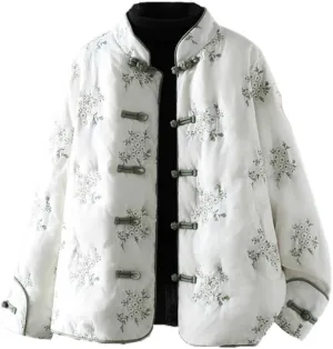 Chinese style cotton padded jacket womens winter coat small