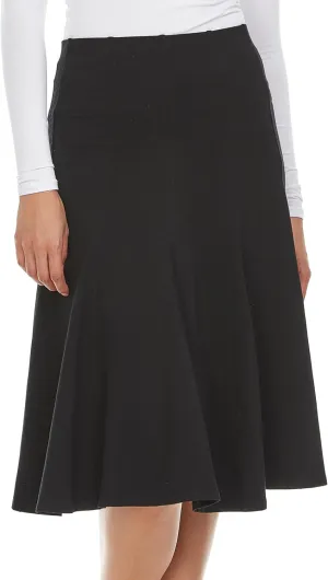 Classic Fit & Flare Cotton Pleated Skirt  Comfortable High-Waisted Knee & Midi Length for Everyday Style