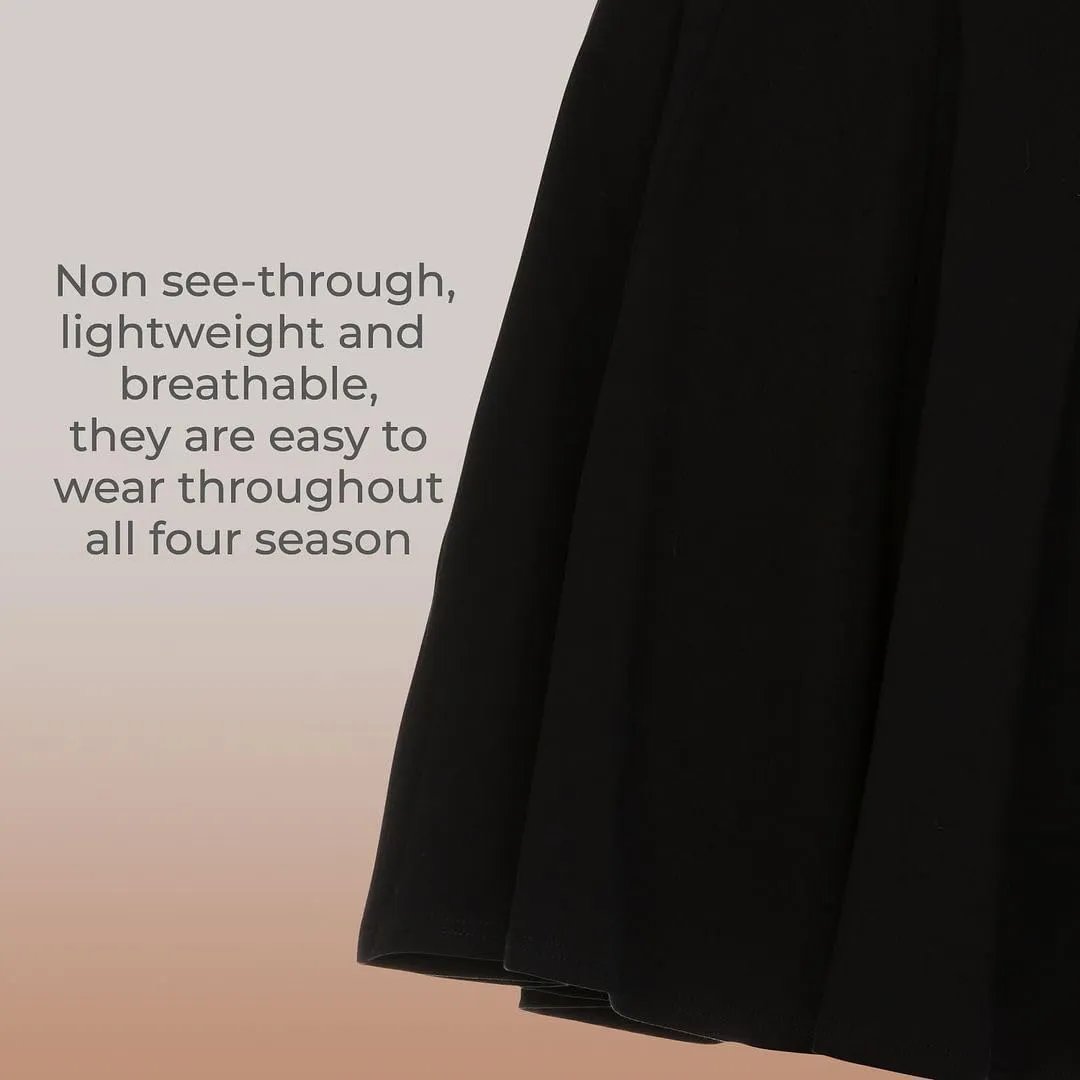 Classic Fit & Flare Cotton Pleated Skirt  Comfortable High-Waisted Knee & Midi Length for Everyday Style