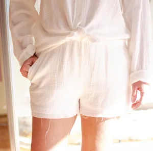 Coastal Dreams Guaze White Shorts