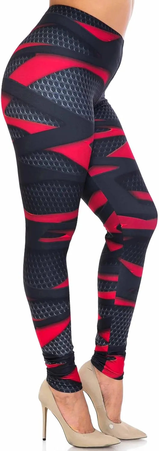 Creamy Soft Premium Women's Leggings Plus Size, High Rise, Stretchy & Breathable, Comfortable Fit - by USA Fashion