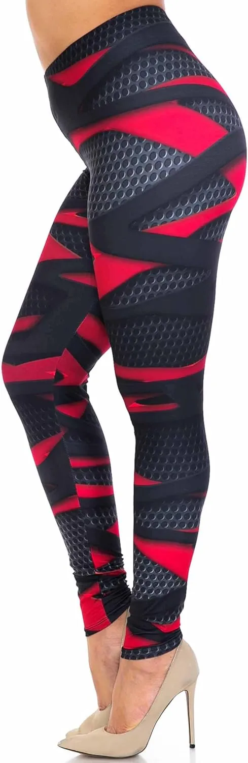Creamy Soft Premium Women's Leggings Plus Size, High Rise, Stretchy & Breathable, Comfortable Fit - by USA Fashion