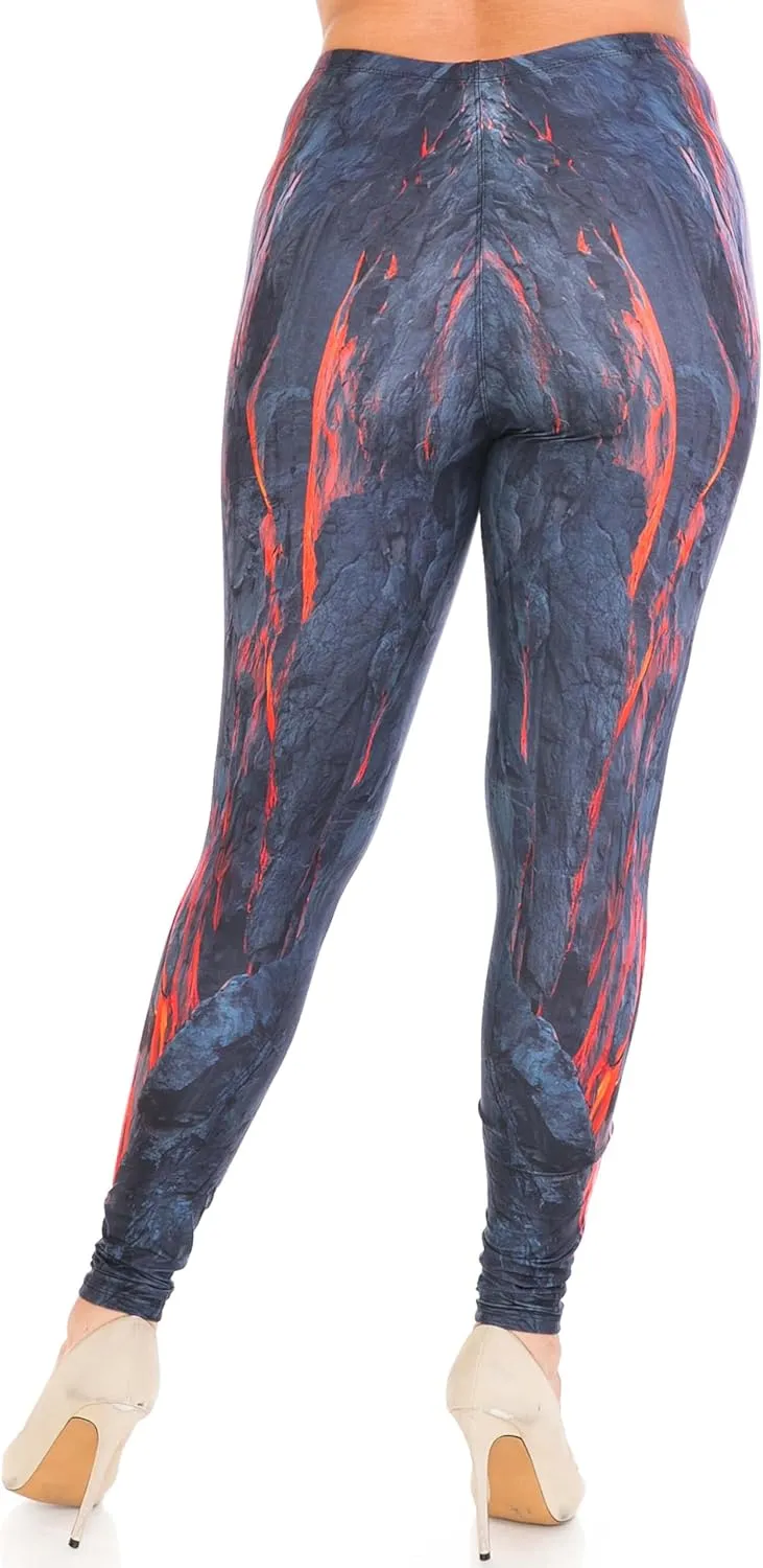Creamy Soft Premium Women's Leggings Plus Size, High Rise, Stretchy & Breathable, Comfortable Fit - by USA Fashion