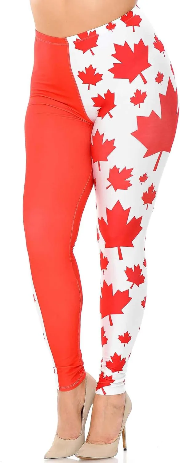 Creamy Soft Premium Women's Leggings Plus Size, High Rise, Stretchy & Breathable, Comfortable Fit - by USA Fashion
