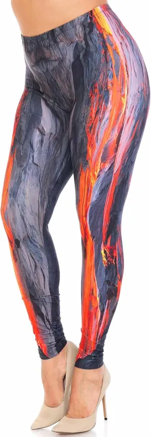 Creamy Soft Premium Women's Leggings Plus Size, High Rise, Stretchy & Breathable, Comfortable Fit - by USA Fashion