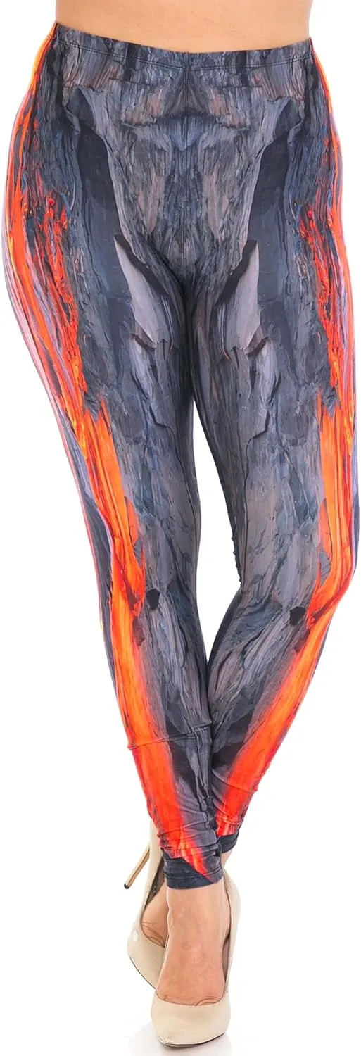 Creamy Soft Premium Women's Leggings Plus Size, High Rise, Stretchy & Breathable, Comfortable Fit - by USA Fashion