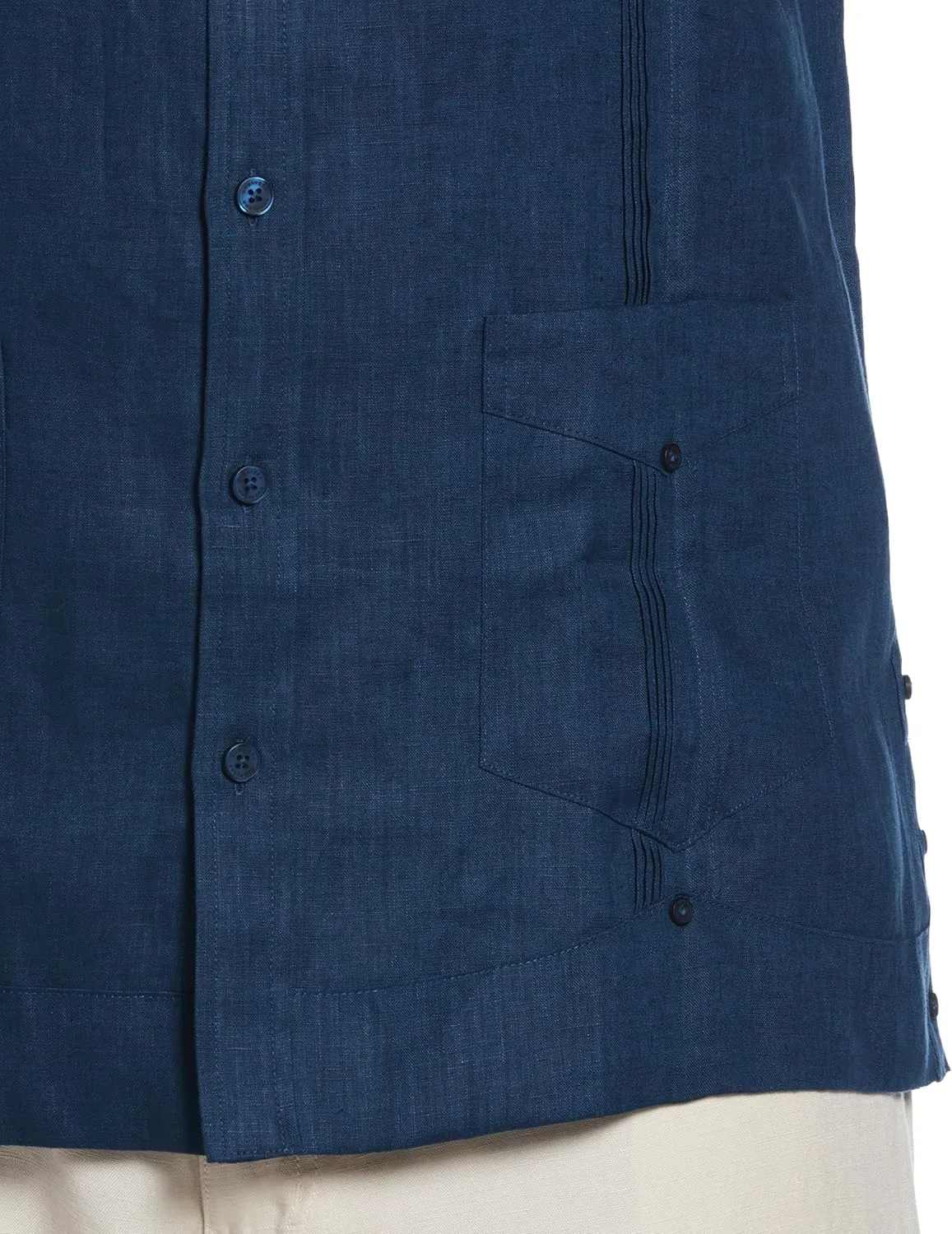 Cubavera Men's 100% Linen Four-Pocket Long Sleeve Guayabera Shirt, Pintuck Detail, Relaxed Fit (Available in Big & Tall)