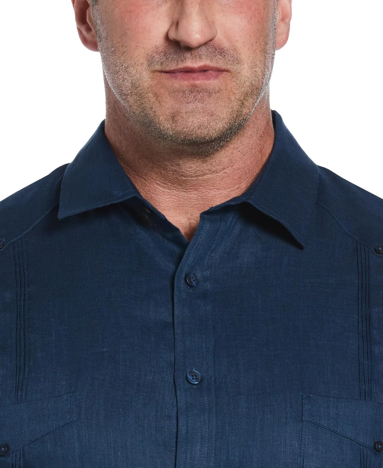 Cubavera Men's 100% Linen Four-Pocket Long Sleeve Guayabera Shirt, Pintuck Detail, Relaxed Fit (Available in Big & Tall)