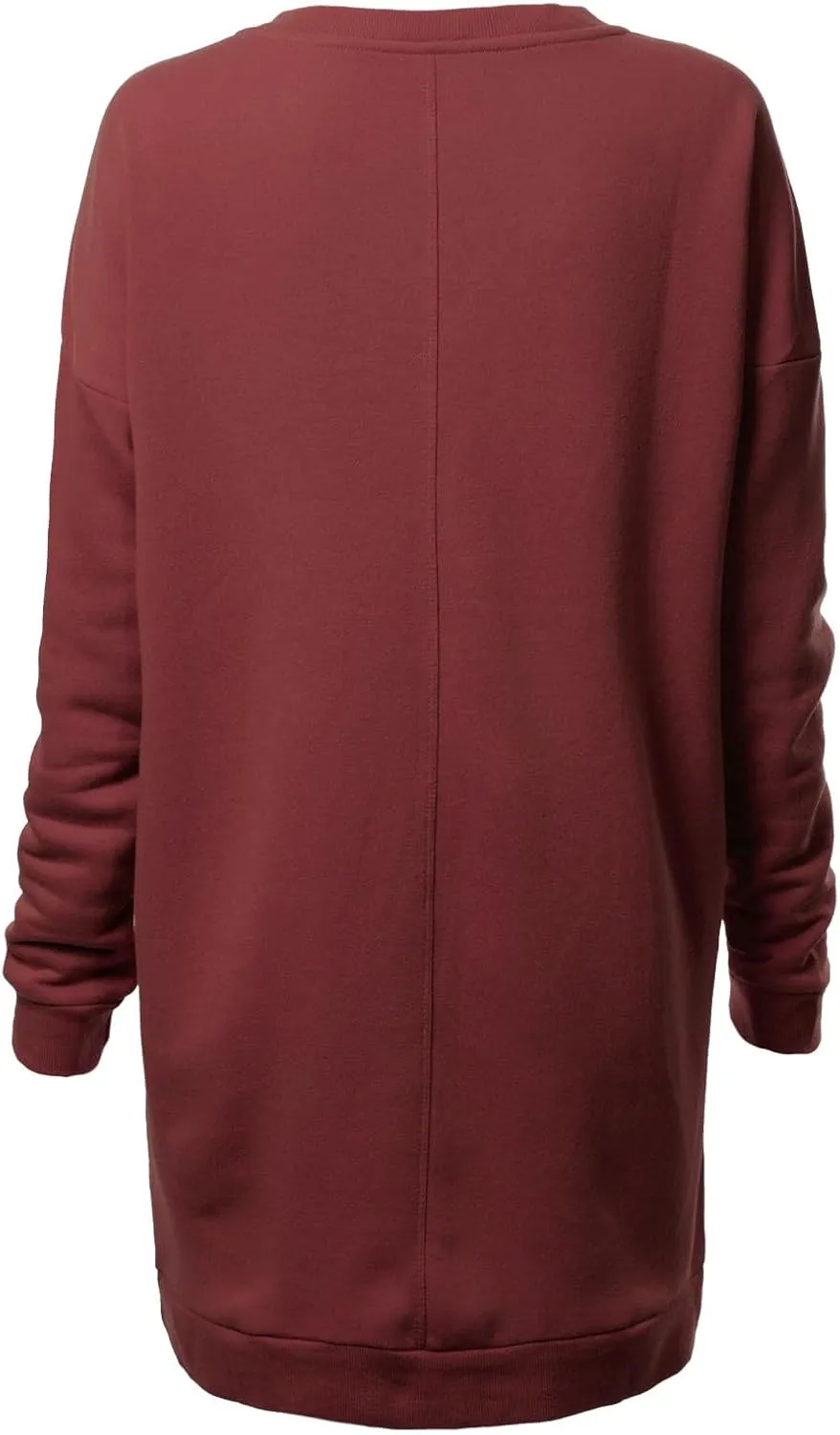 Design by Olivia Women's Casual Oversized Loose Fit Crewneck Long Sleeve Fleece Pullover Sweatshirts Tunic S~3X