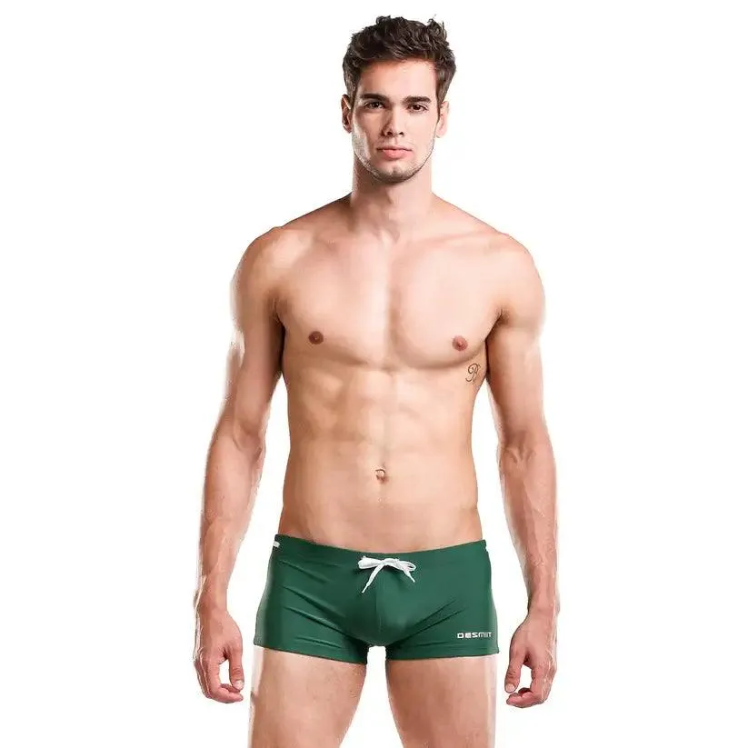 Desmiit Solid Swim Trunks Beach Bikini