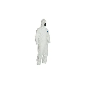 DuPont TY127SWH Tyvek 400 Coverall, Respirator Fit Hood, Elastic Wrists and Ankles, Case of 25