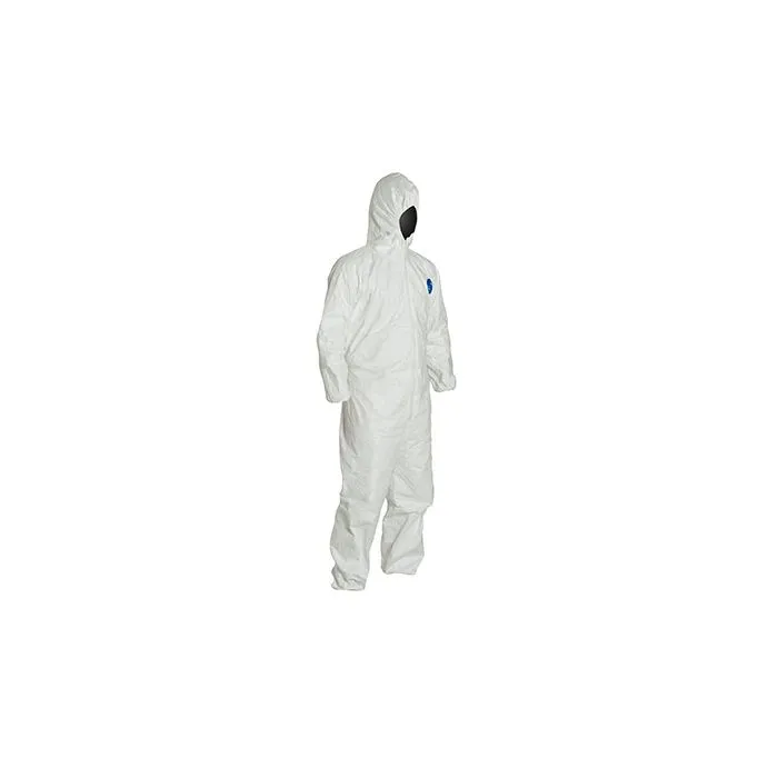 DuPont TY127SWH Tyvek 400 Coverall, Respirator Fit Hood, Elastic Wrists and Ankles, Case of 25