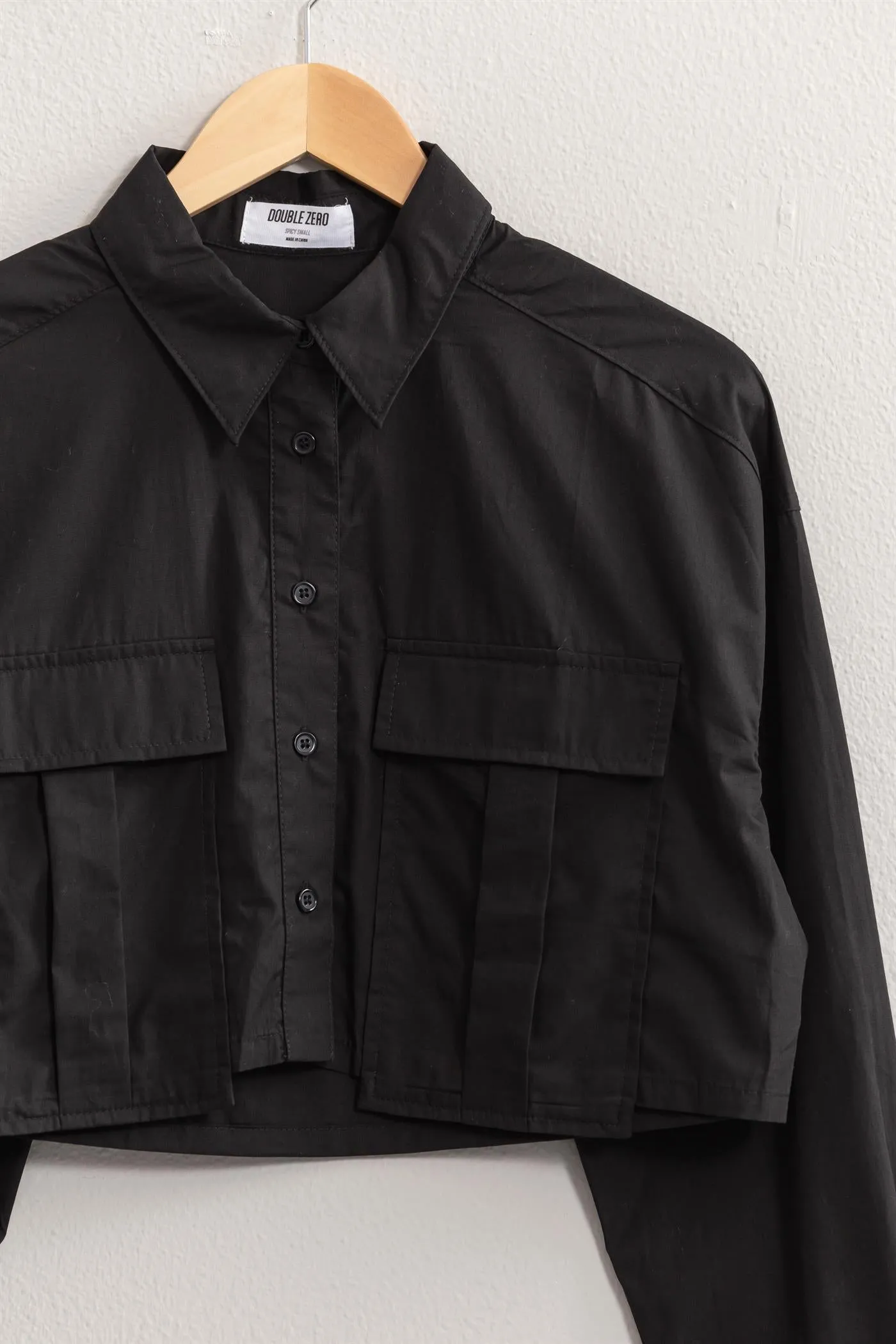 DZ24F863-BUTTON-UP SHIRT WITH FRONT POCKETS
