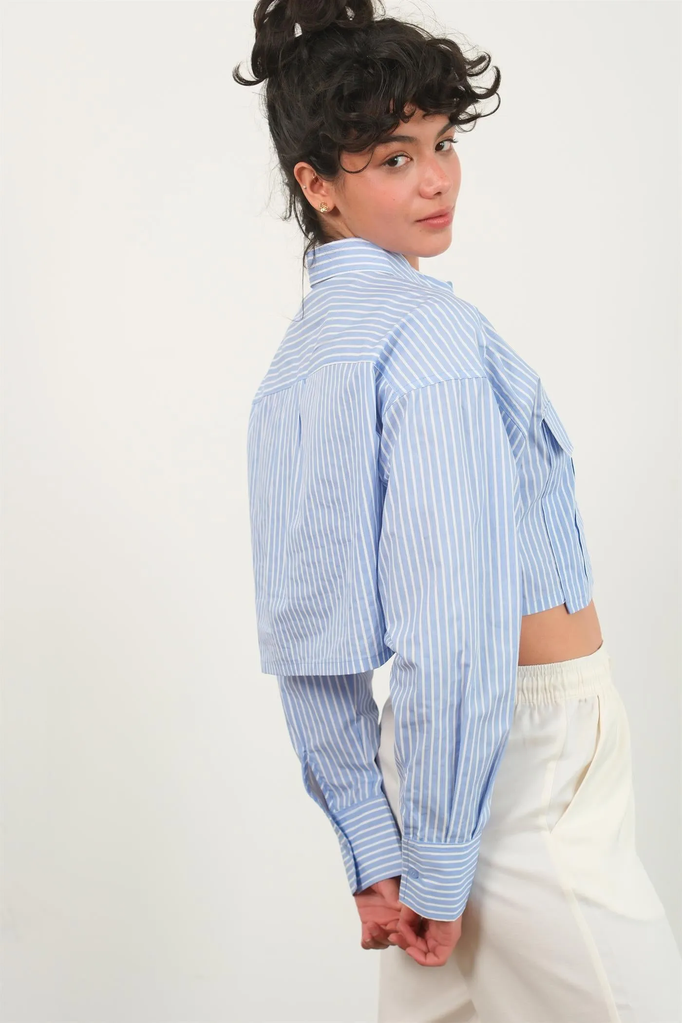 DZ24F863-BUTTON-UP SHIRT WITH FRONT POCKETS