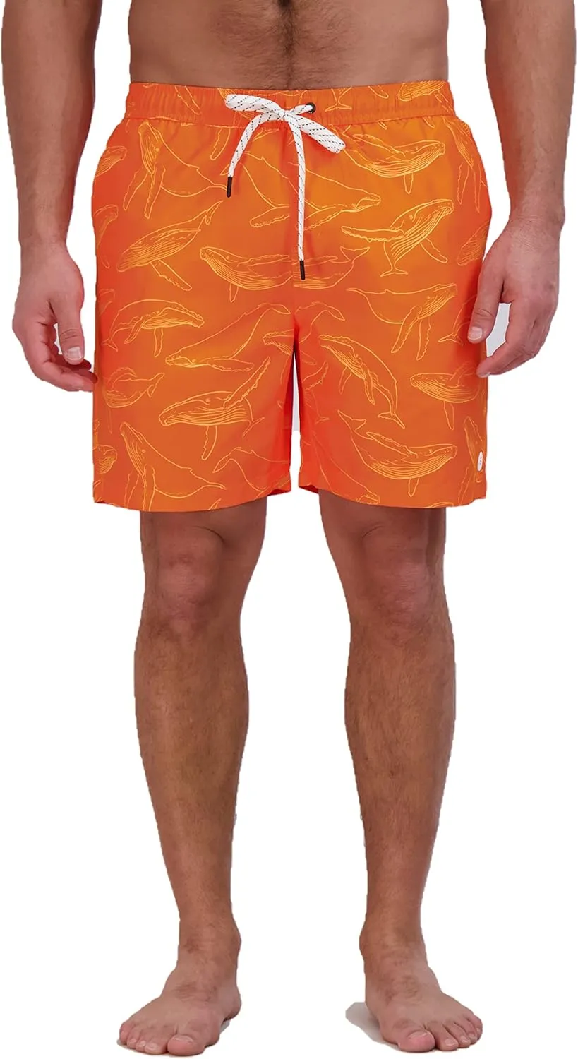Eddie Bauer Men's SPF 50  Volley Swim Trunk - Fun Designs, Comfortable and Stylish, 7" Inseam