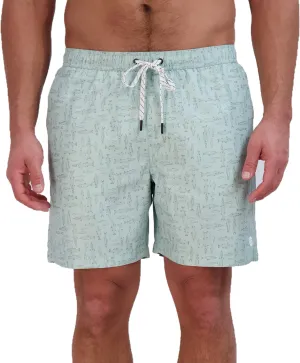 Eddie Bauer Men's SPF 50  Volley Swim Trunk - Fun Designs, Comfortable and Stylish, 7" Inseam