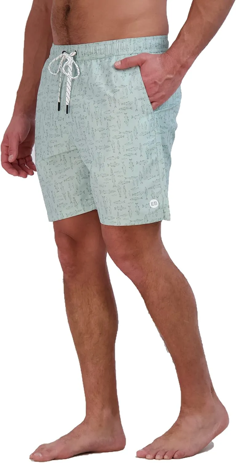 Eddie Bauer Men's SPF 50  Volley Swim Trunk - Fun Designs, Comfortable and Stylish, 7" Inseam