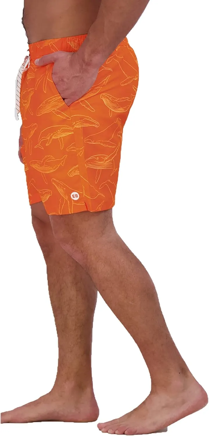 Eddie Bauer Men's SPF 50  Volley Swim Trunk - Fun Designs, Comfortable and Stylish, 7" Inseam