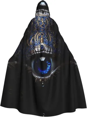 Evil eye Prints Hooded Cloak for Halloween, Role-playing, and Costume Parties - Comfortable and Durable