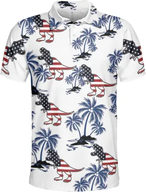 Funny Golf Shirt for Men Print Hawaiian Mens Polo Shirts Golf Gifts