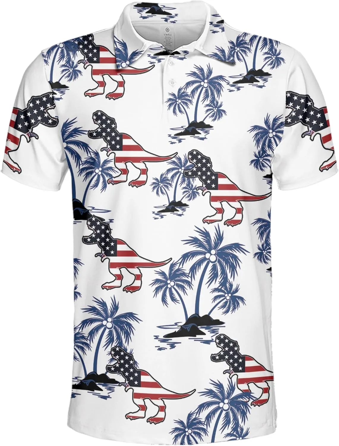 Funny Golf Shirt for Men Print Hawaiian Mens Polo Shirts Golf Gifts