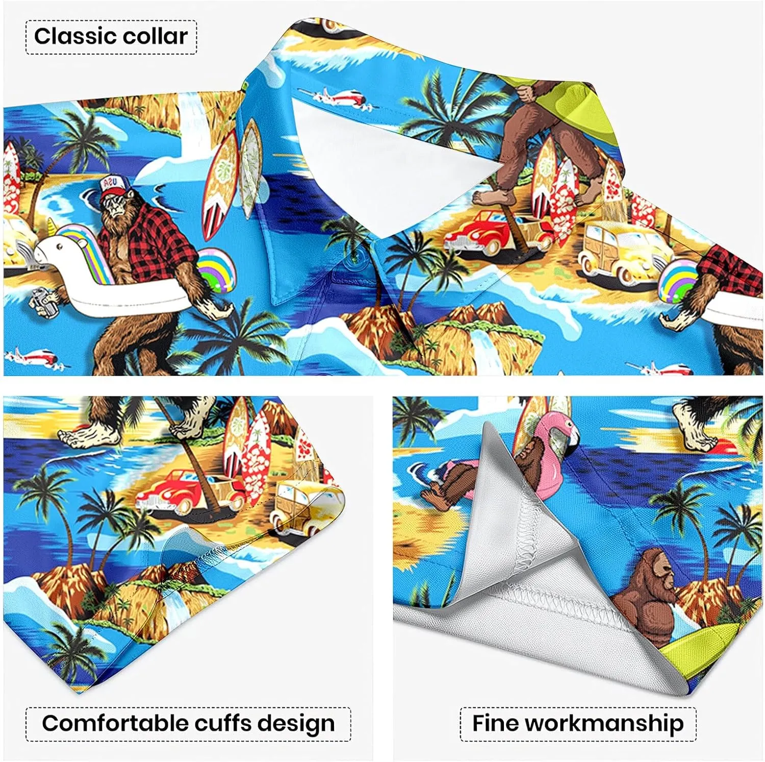 Funny Neon Splash Golf Shirts for Men Dry Fit Performance Moisture Wicking Mens Golf Gifts Collared Short Sleeve Shirt