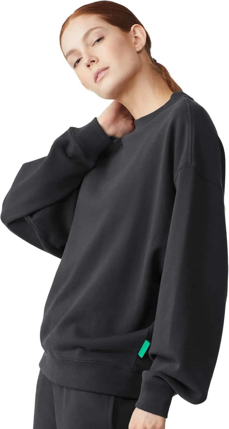 Future Planet Womens Saturn Premium Pullover French Terry Soft Cotton Crewneck Sweatshirt Loose Fit