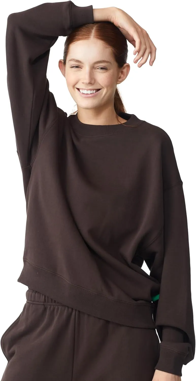 Future Planet Womens Saturn Premium Pullover French Terry Soft Cotton Crewneck Sweatshirt Loose Fit