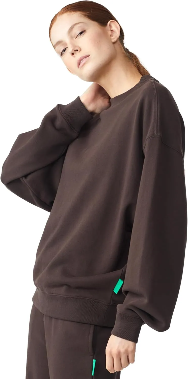 Future Planet Womens Saturn Premium Pullover French Terry Soft Cotton Crewneck Sweatshirt Loose Fit