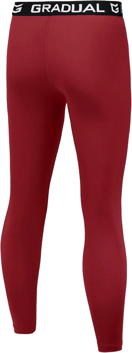 G Gradual Boys Compression Leggings Quick Dry Youth Basketball Football Pants Base Layer Sports Tights for Boys