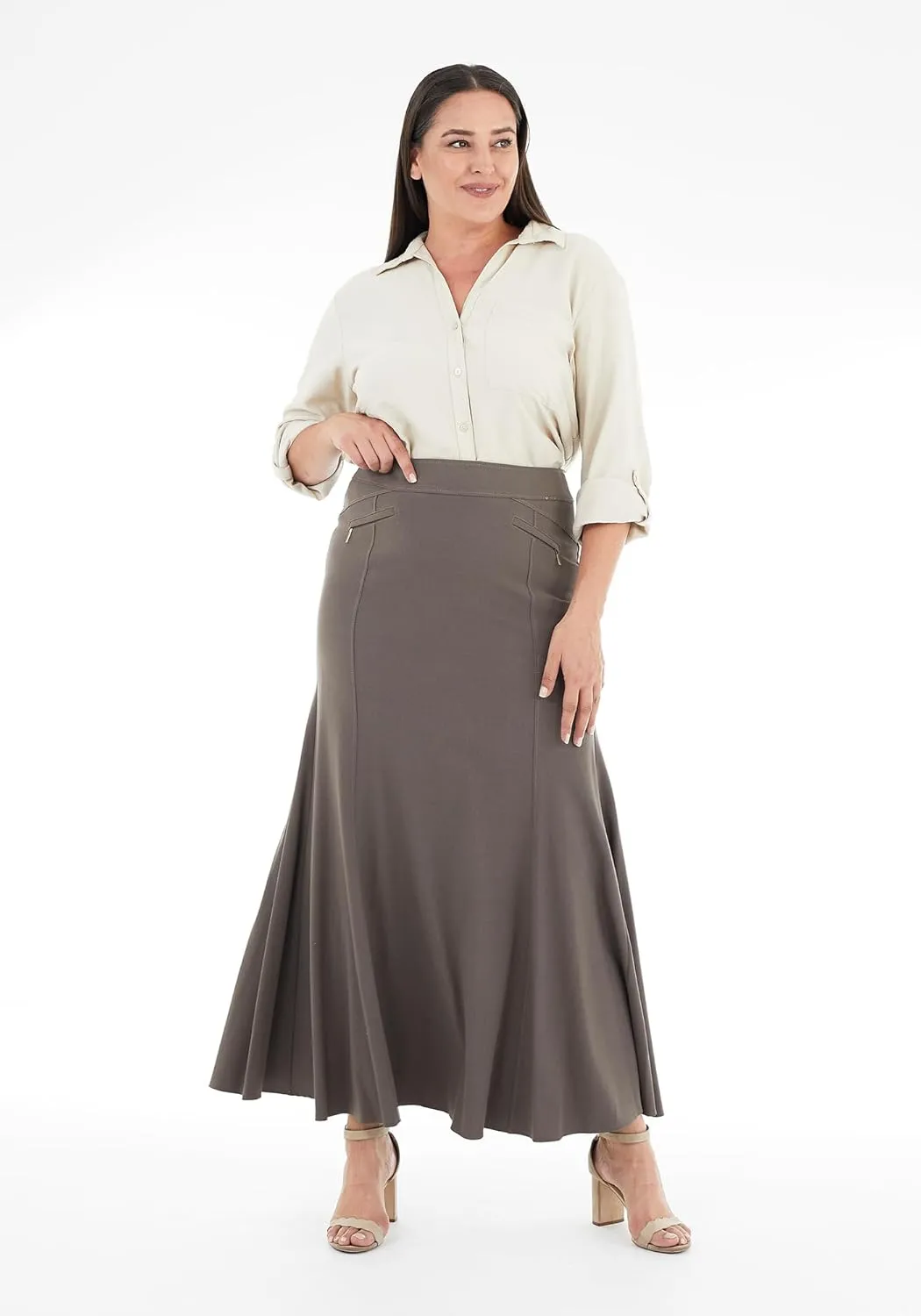 G-Line Mermaid Maxi Skirt - Fishtail Skirt for Women, High Waisted Skirt, Maxi Skirt with Slit, Long Skirts for Women (L-4XL)