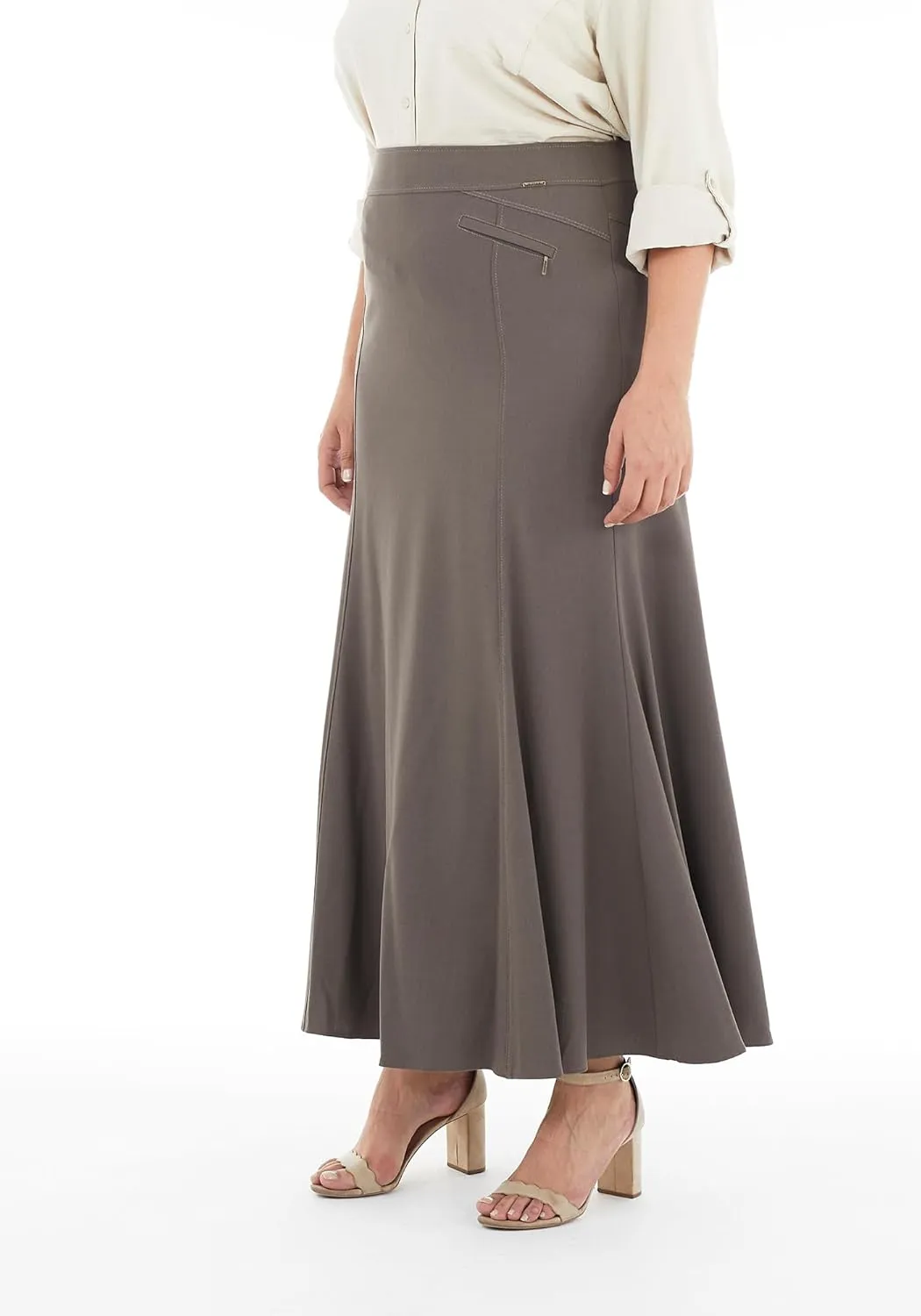 G-Line Mermaid Maxi Skirt - Fishtail Skirt for Women, High Waisted Skirt, Maxi Skirt with Slit, Long Skirts for Women (L-4XL)