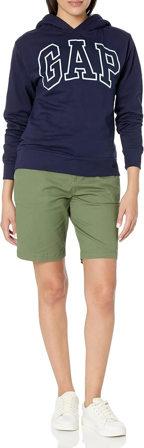 GAP Women's Logo Sherpa Lined Hooded Sweatshirt