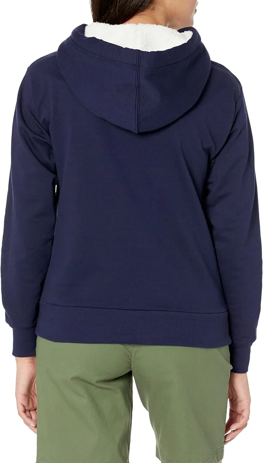 GAP Women's Logo Sherpa Lined Hooded Sweatshirt