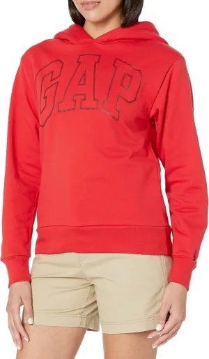 GAP Women's Logo Sherpa Lined Hooded Sweatshirt