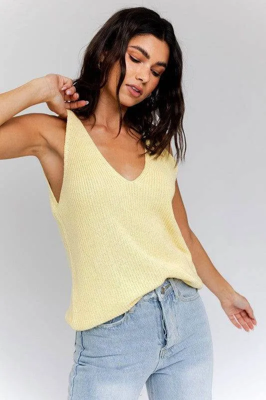 Gilli Front and Back Deep V-Neck Tank Top