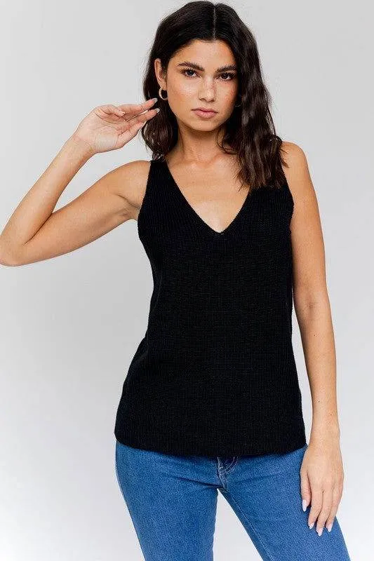 Gilli Front and Back Deep V-Neck Tank Top