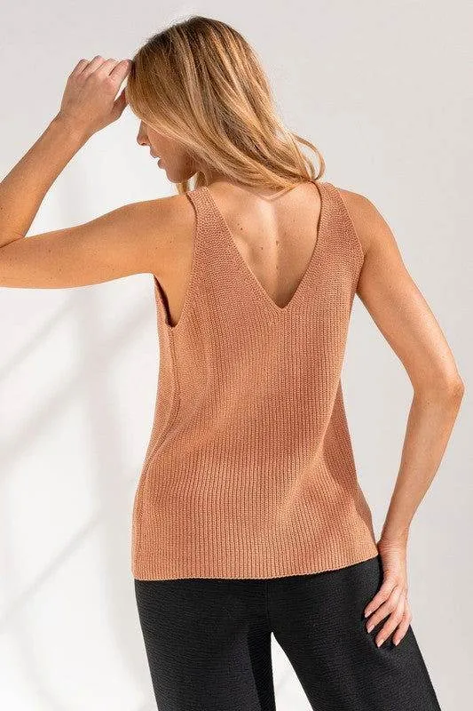 Gilli Front and Back Deep V-Neck Tank Top