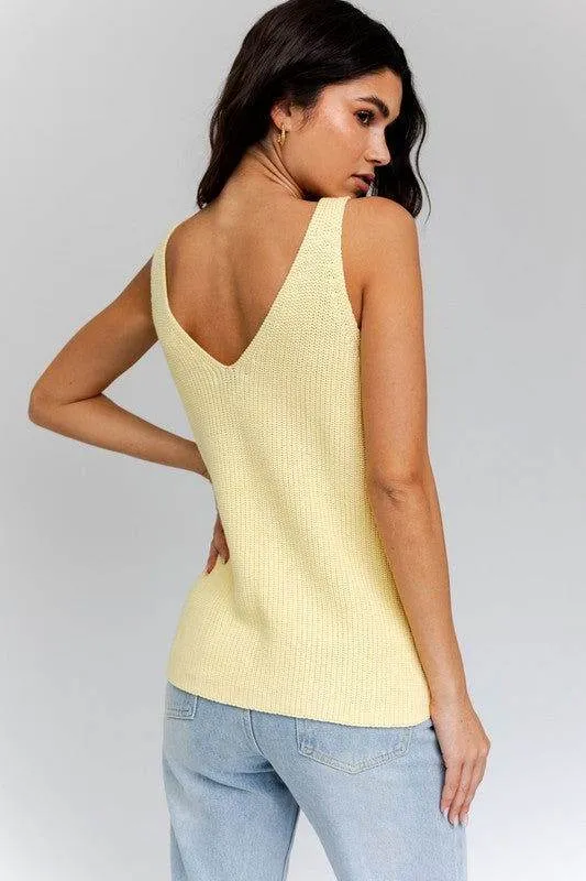 Gilli Front and Back Deep V-Neck Tank Top
