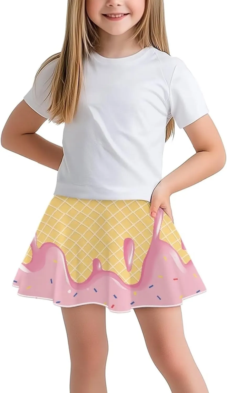 Girls' High Waisted Athletic Tennis Skorts Comfortable Stylish Skirts for Pickleball