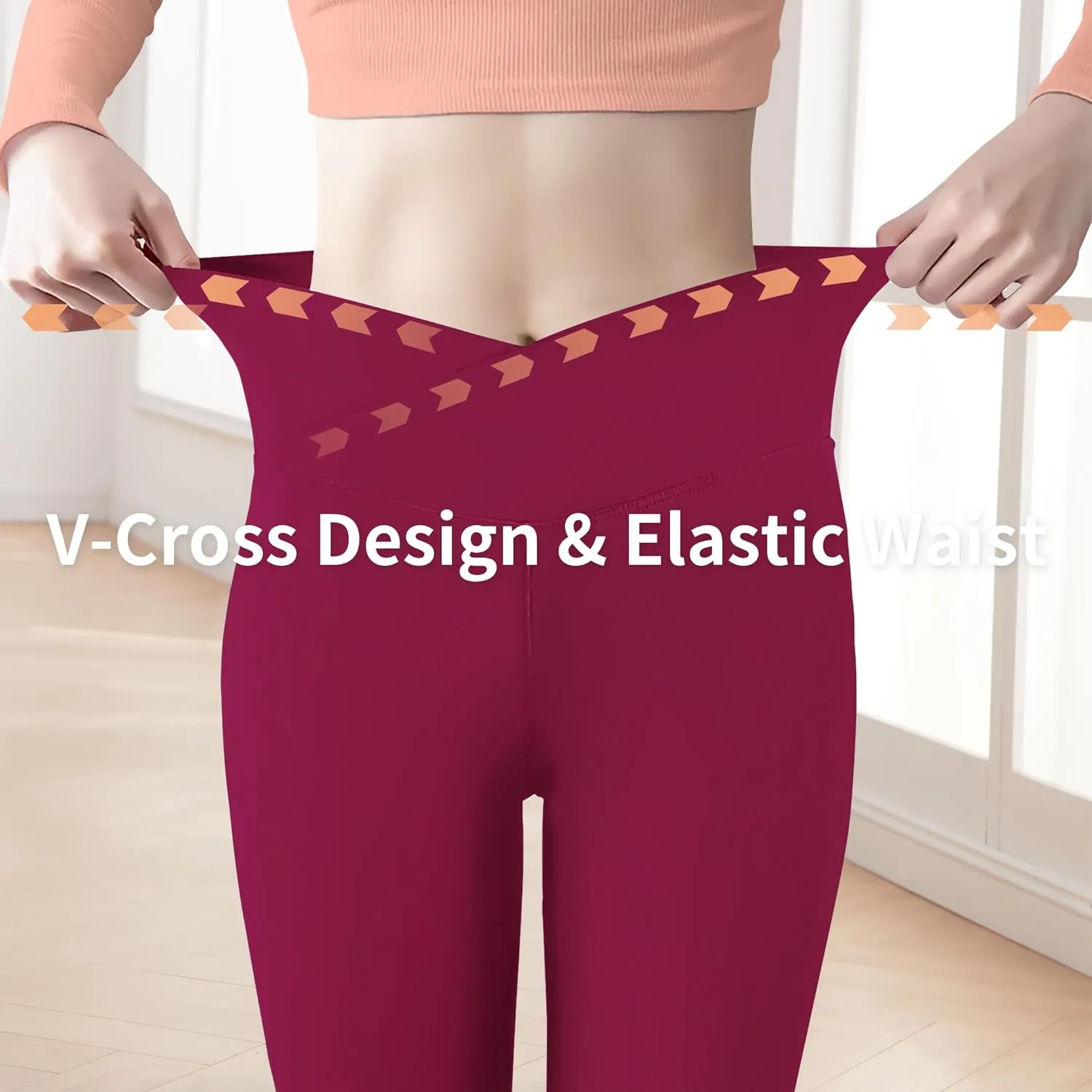 Girls' Leggings Cross Flare Pants Black High Waist Soft Stretchy Full Length Yoga Bootcut Pants for Kids Teens Dance