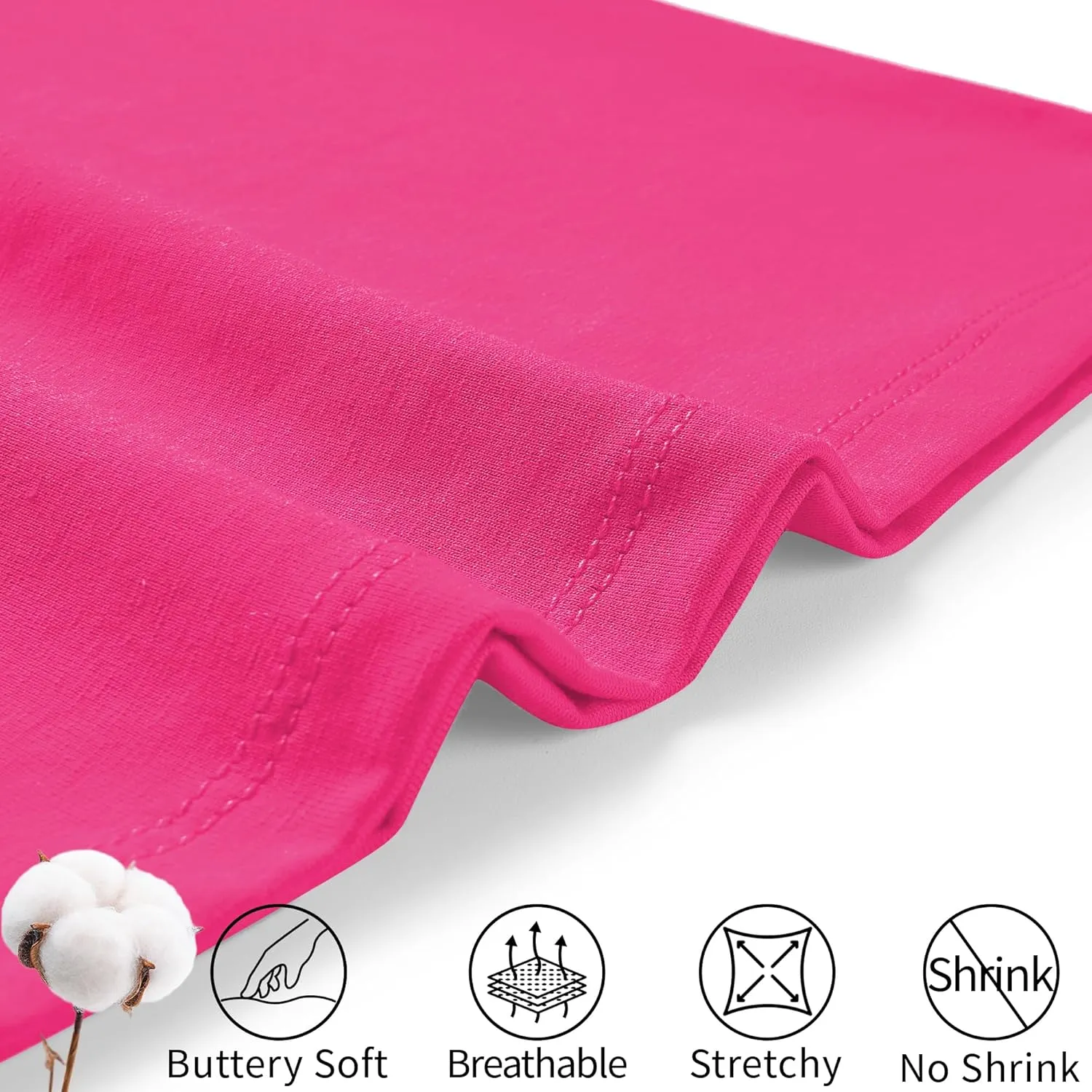 Girls Tank Top - Soft Cotton Round Neck Sleeveless Stretch Undershirt for Kids 2T-14 Years