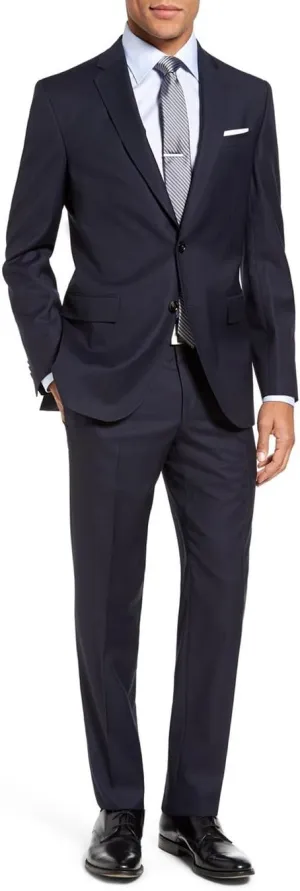 GN Luciano Men's Two Piece 2 Button Stripe Suit Modern Fit Jacket with Pant