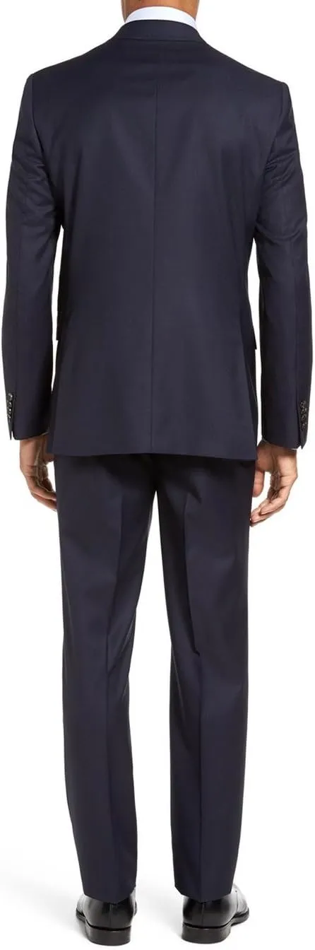 GN Luciano Men's Two Piece 2 Button Stripe Suit Modern Fit Jacket with Pant
