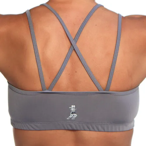 Gray Strappy Top