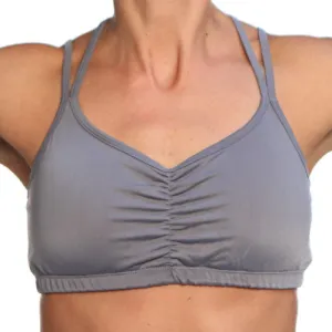 Gray Strappy Top