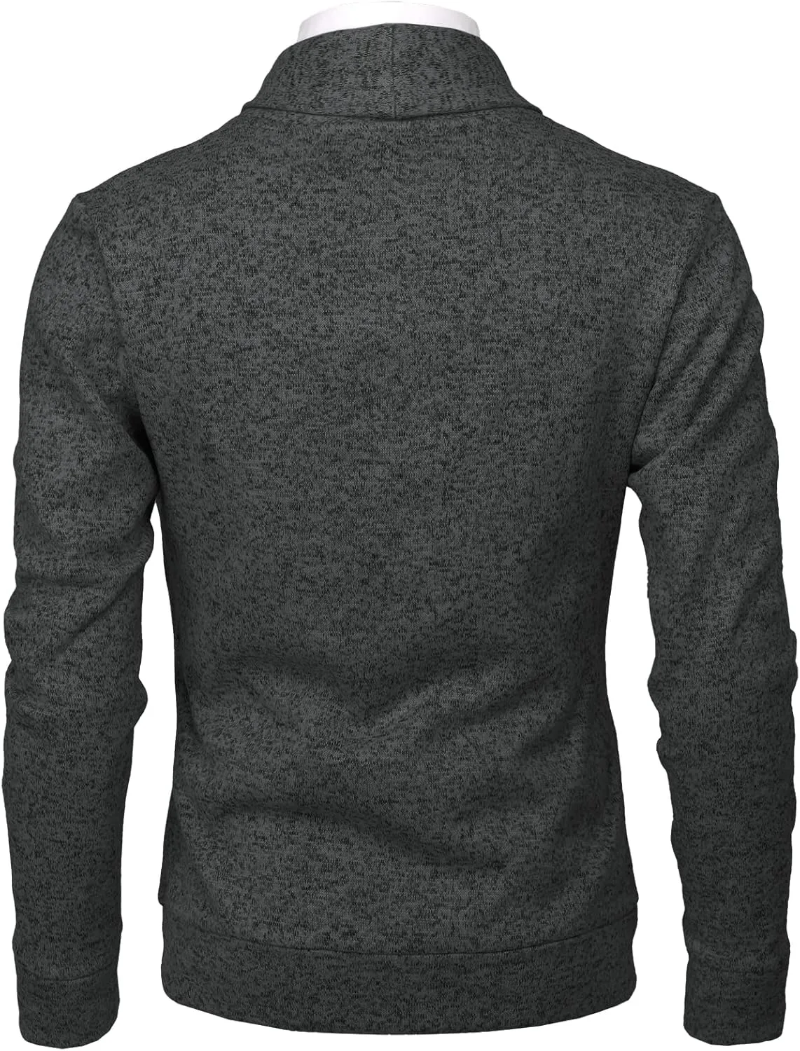 H2H Mens Casual Comfortable Fit Cardigan Sweater Shawl Collar Soft Fabric